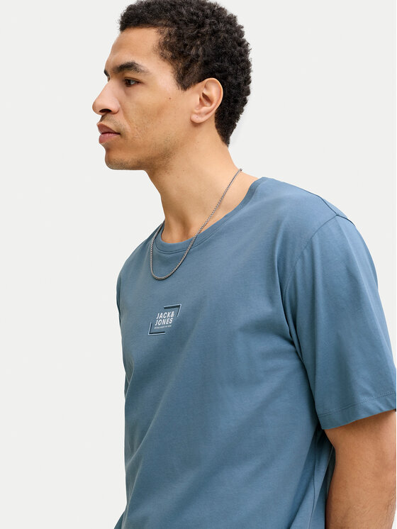 Jack & Jones Jack & Jones T-Shirt Corp Graphic 12268415 Blau Regular Fit