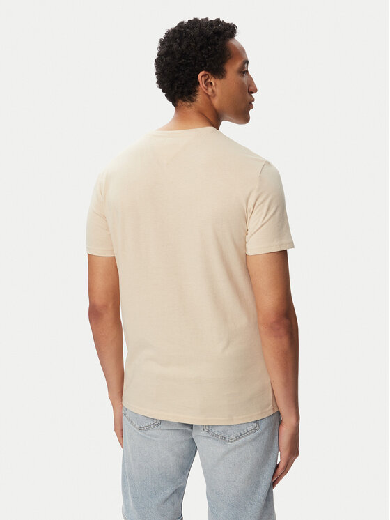Tommy Jeans Tommy Jeans Camiseta Jaspe Htr Tee Ext DM0DM20363 Beis Slim Fit