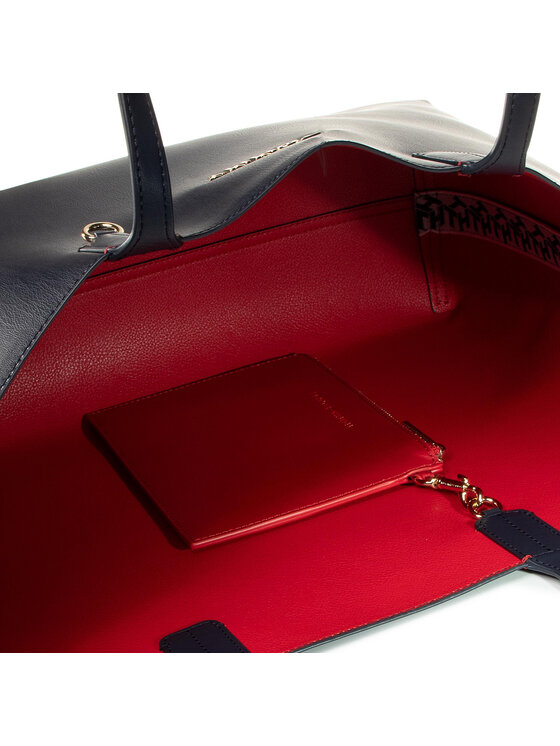 Tommy Hilfiger Τσάντα Tommy Hilfiger Iconic Tommy Tote AW0AW07948 Σκούρο μπλε