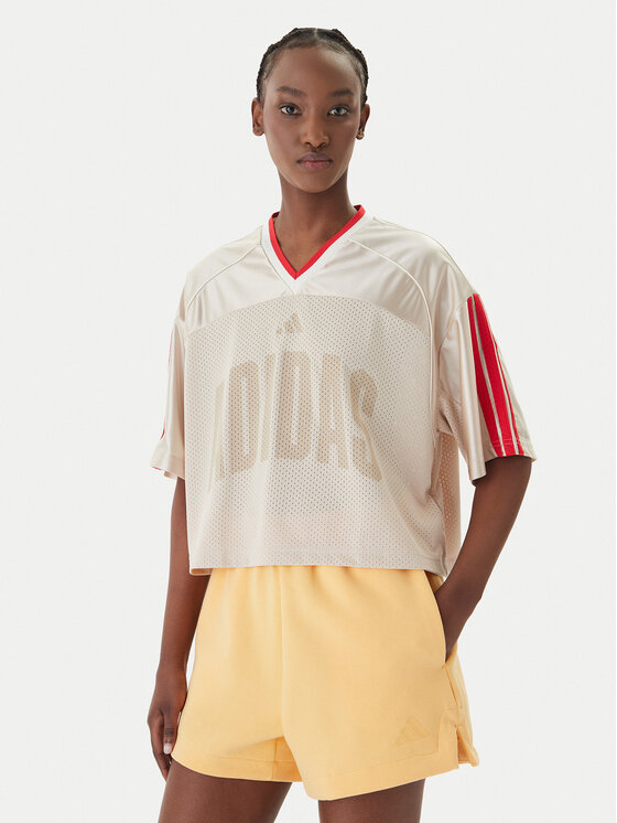 adidas adidas T-shirt Stadium JZ1073 Beige Loose Fit