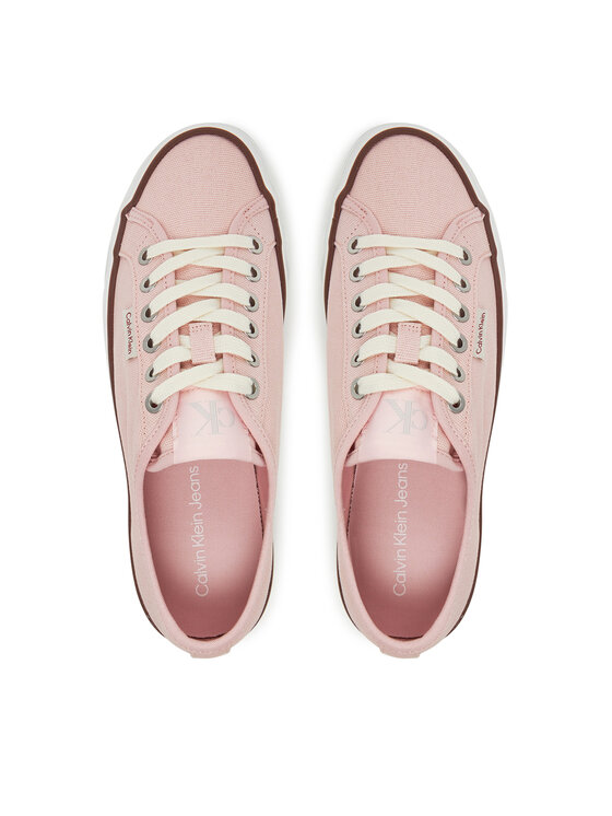 Calvin Klein Jeans Kedai Calvin Klein Jeans Vulc Flatform Ctn Logo Tag YW0YW01838 Rožinė