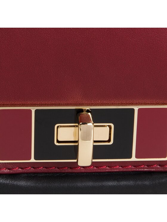 Tommy Hilfiger Τσάντα Tommy Hilfiger Fancy Th Leather Med Crossover AW0AW06119 Μπορντό