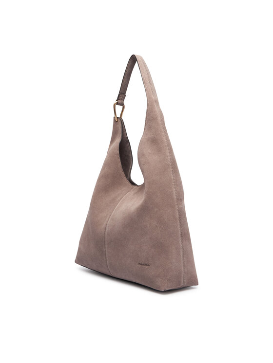 Calvin Klein Borsetta Calvin Klein Slouchy Suedelarge Shoulder Bag LV04F3690G Marrone