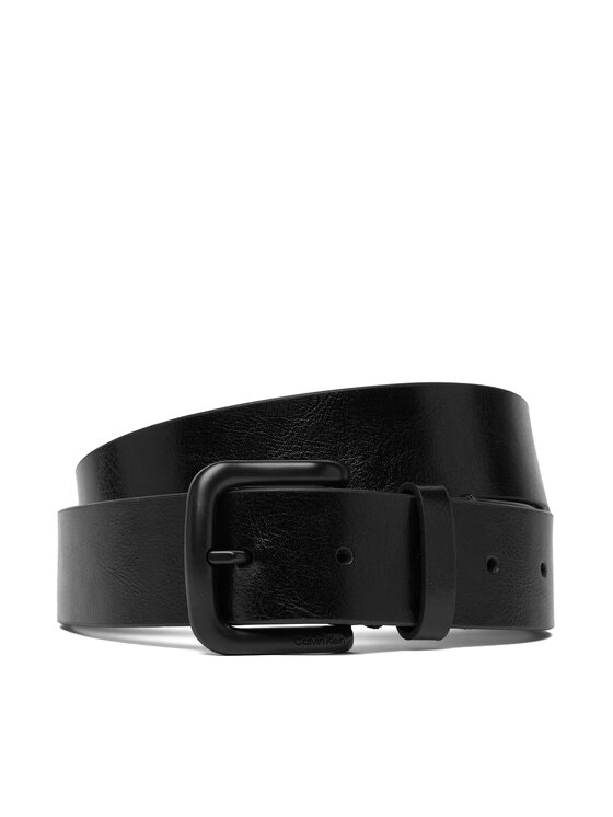 Calvin Klein Ζώνη Ανδρική Calvin Klein Round Buckle Tumbled 35 Mm LV04D7041G Μαύρο