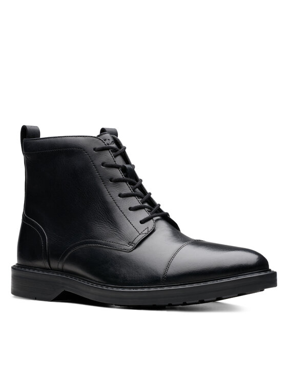 Clarks Zābaki Clarks Aldwin Cap 26179732 Melns