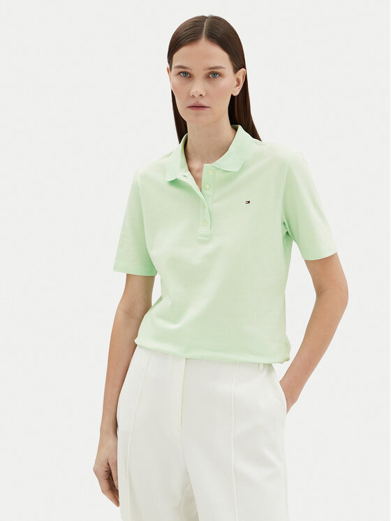 Tommy Hilfiger Tommy Hilfiger Polo majica 1985 WW0WW43224 Zelena Regular Fit
