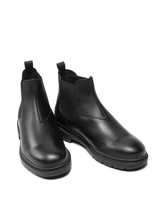 Geox Kotníková obuv s elastickým prvkem Geox U Andalo A U16DDA-00045 C9999 Černá