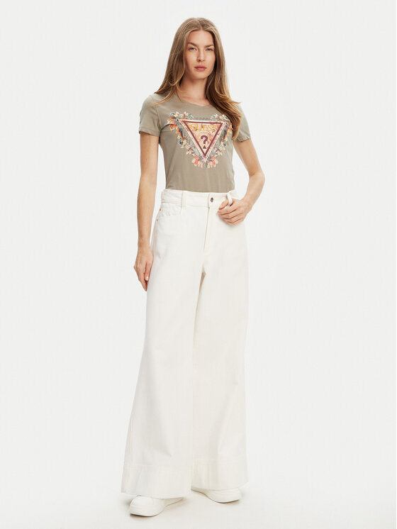 Guess Guess Футболка W5YI08 J1314 Зелений Regular Fit