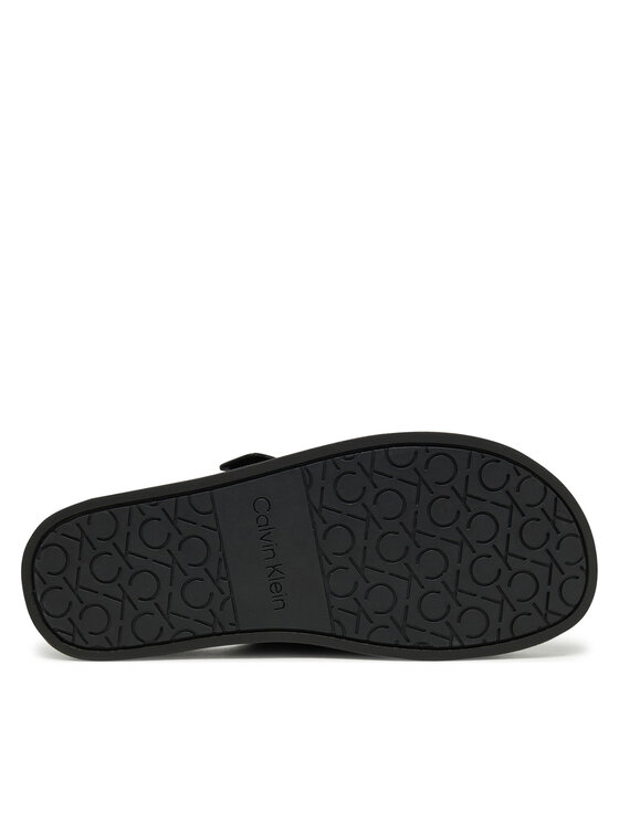 Calvin Klein Sandali Calvin Klein Flat Adj Slide Eyelet HW0HW02489 Črna