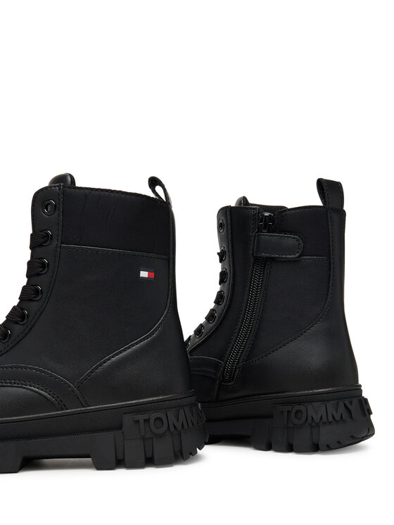 Tommy Hilfiger Botas Tommy Hilfiger Lace-Up Bootie T3A5-34046-1695 S Negro
