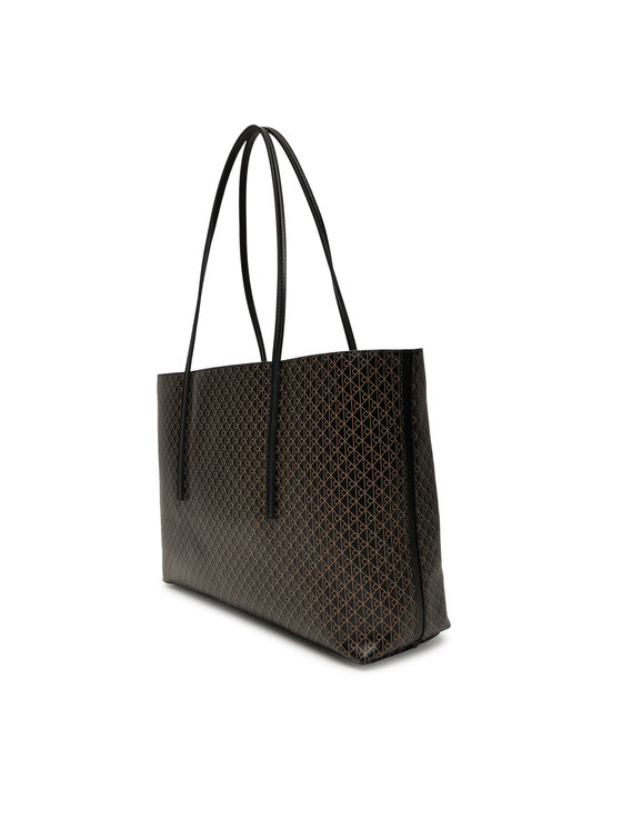 Calvin Klein Torebka Calvin Klein Emblem Aop Tote W/ Pouch LV04F3266G Czarny