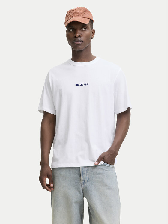 Jack & Jones Jack & Jones Camiseta Meadows Minimal 12283630 Blanco Loose Fit