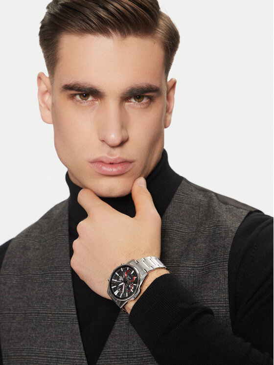 Casio Часовник Casio Edifice EQB-1200D-1AER Сребрист