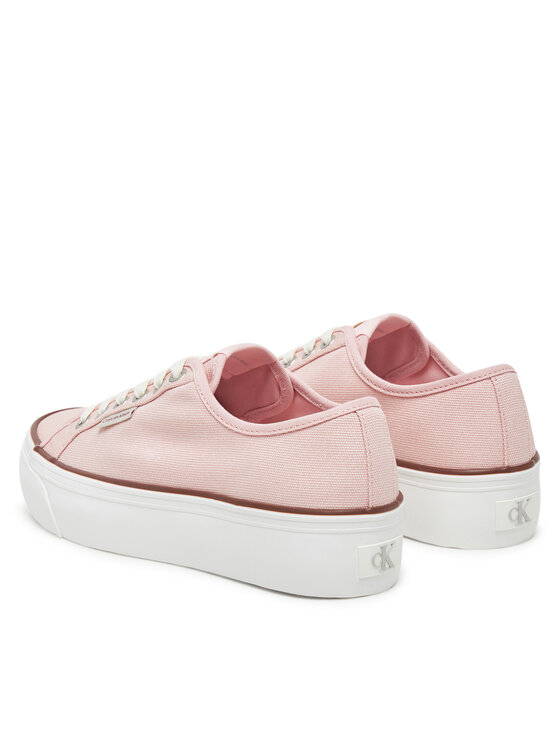 Calvin Klein Jeans Kedai Calvin Klein Jeans Vulc Flatform Ctn Logo Tag YW0YW01838 Rožinė
