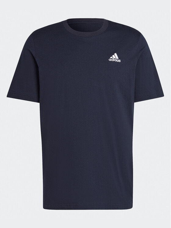 adidas adidas Футболка Essentials Single Jersey Embroidered Small Logo T-Shirt HY3404 Голубий Regular Fit