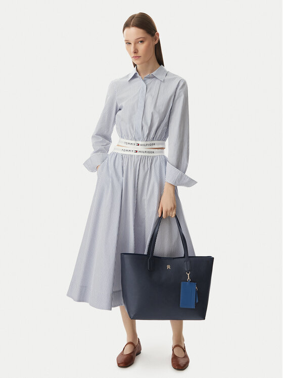Tommy Hilfiger Torbica Tommy Hilfiger Th Icon Tote AW0AW18724 Tamnoplava