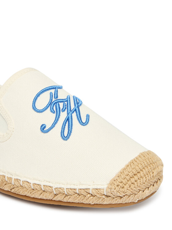 Tommy Hilfiger Espadrilky Tommy Hilfiger Th Script Summer Espadrille FW0FW09240 Bílá