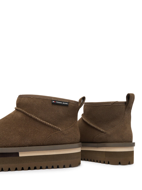 Tommy Jeans Snehule Tommy Jeans Tjw Flatform Snow Boot Suede EN0EN02841 Hnedá