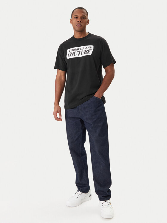 Versace Jeans Couture Versace Jeans Couture Camiseta 80GAHT17 CJ00T Negro Regular Fit