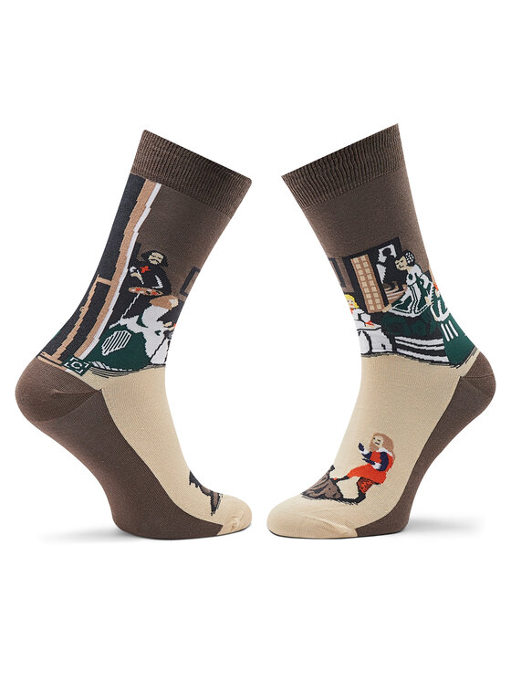 Curator Socks Κάλτσες μακριές Curator Socks Las Meninas Καφέ