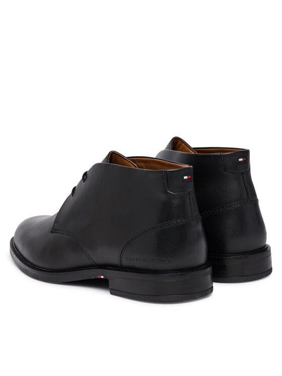 Tommy Hilfiger Μποτίνια Tommy Hilfiger Corporate Dressy Lth Lace Boot FM0FM05949 Μαύρο