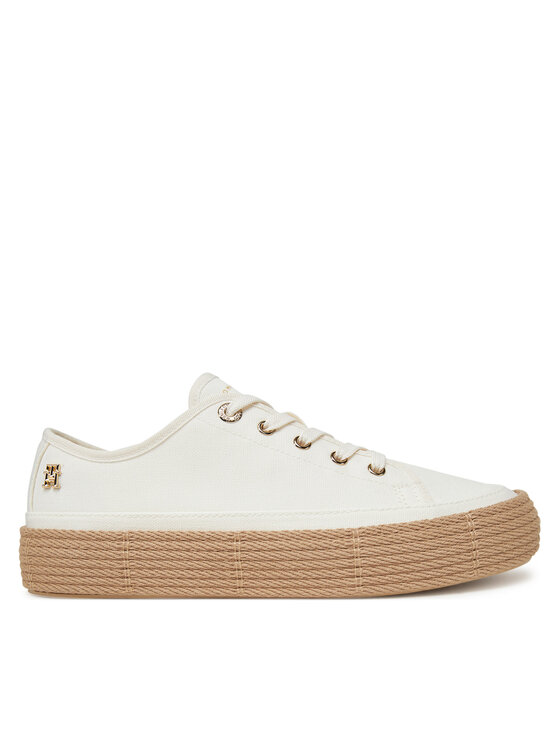Tommy Hilfiger Espadrile Tommy Hilfiger Vulc Espadrille Sneaker FW0FW08404 Alb