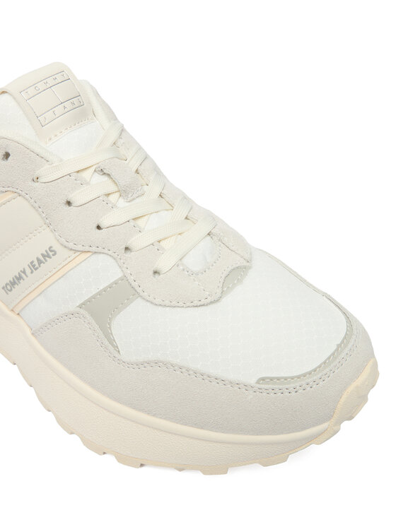 Tommy Jeans Sneakers Tommy Jeans Tjw Cleated Runner Suede Mix EN0EN02921 Écru