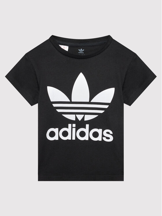 adidas adidas Футболка adicolor Trefoil H25245 Чорний Regular Fit