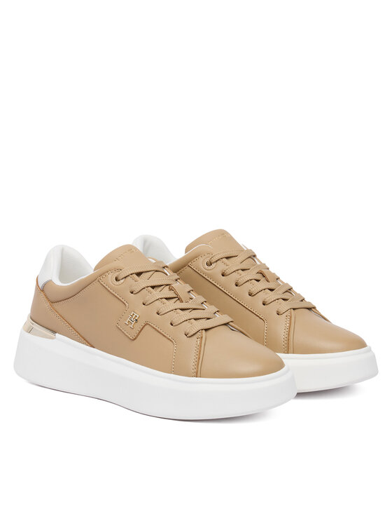 Tommy Hilfiger Snīkeri Tommy Hilfiger Th Chic Platform FW0FW09396 Brūns
