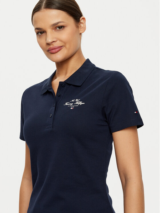 Tommy Hilfiger Tommy Hilfiger Polo WW0WW43930 Blu scuro Slim Fit