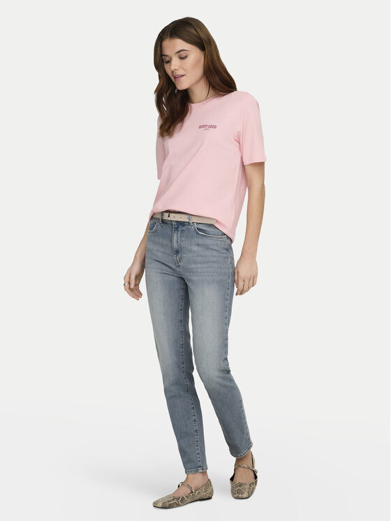 ONLY ONLY Camiseta Lucy 15367829 Rojo Regular Fit