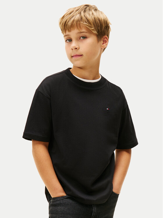 Tommy Hilfiger Tommy Hilfiger Camiseta Essential Archive KB0KB09646 Negro Regular Fit