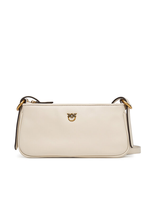 PINKO Torbica PINKO Half Moon Baguette Mini AI 25-26 PLTT 105069 A0QO Écru