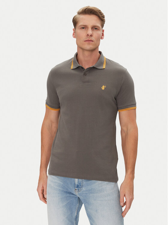 Save The Duck Save The Duck Polo majica DR0136M BATE20 Siva Regular Fit