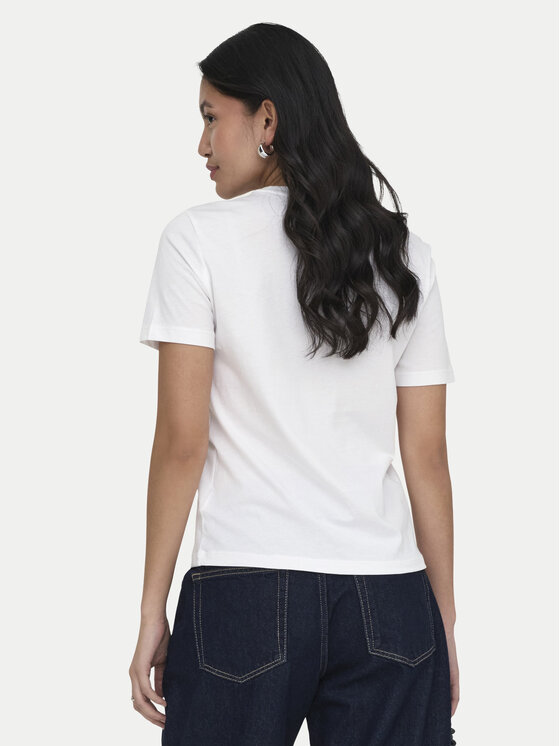 ONLY ONLY Camiseta Kita 15367568 Blanco Regular Fit