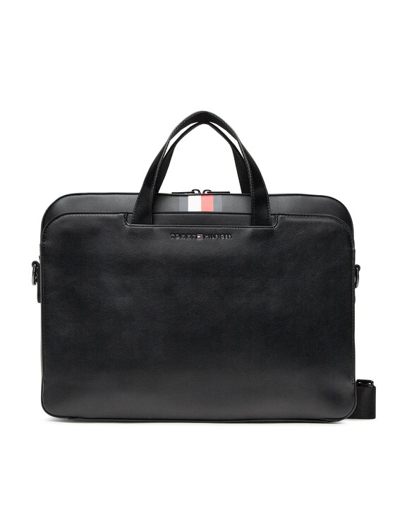 Tommy Hilfiger Чанта за лаптоп Tommy Hilfiger Midtown Pu Computer Bag AM0AM09545 Черен