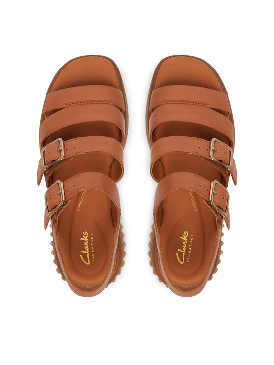 Clarks Босоніжки Clarks Evamar Strap 26185889 Коричневий