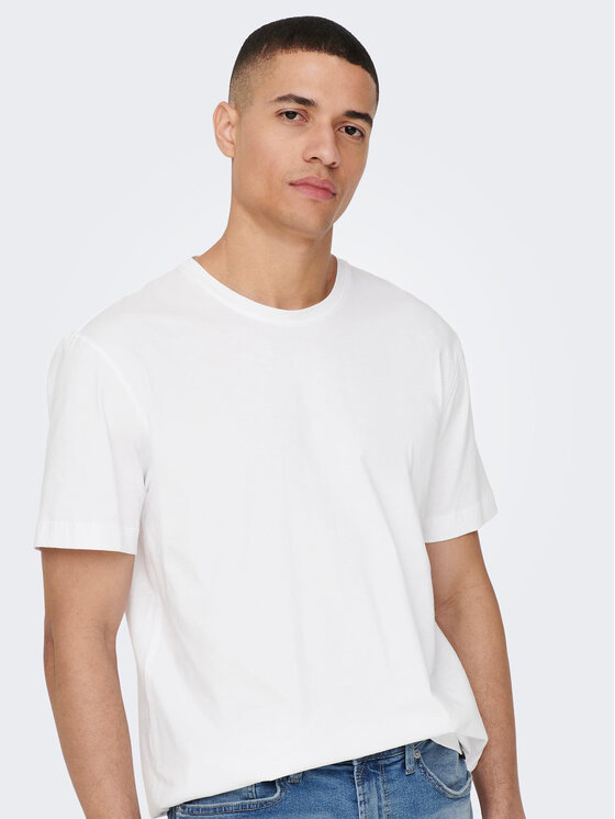 Only & Sons Only & Sons Футболка 22025208 Білий Regular Fit