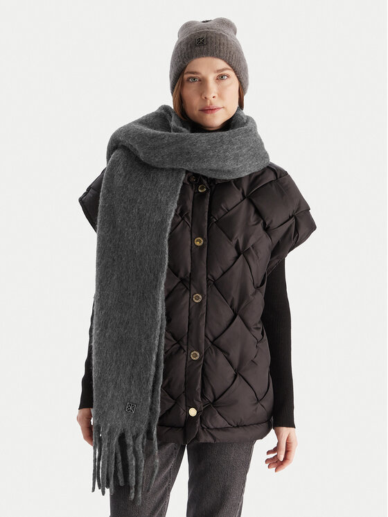 Calvin Klein Зимен шал Calvin Klein Emblem Brushed LV04D8069G Сив