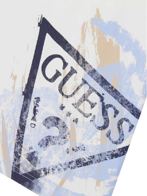 Guess Guess Majica L6RI14 K8HM4 Bela Regular Fit