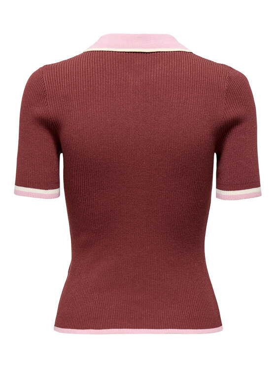 ONLY ONLY Polo Meddi 15363165 Guinda/burdeos Slim Fit