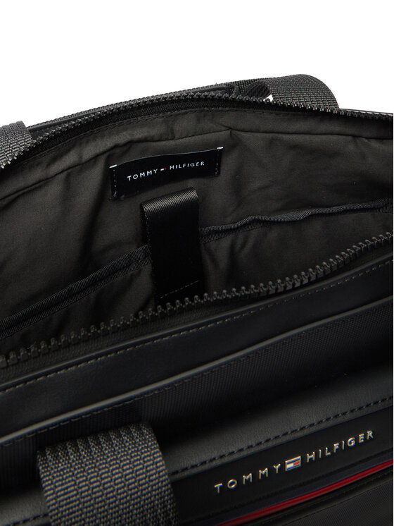 Tommy Hilfiger Geantă pentru laptop Tommy Hilfiger Th Foundation Computer Bag AM0AM14158 Negru