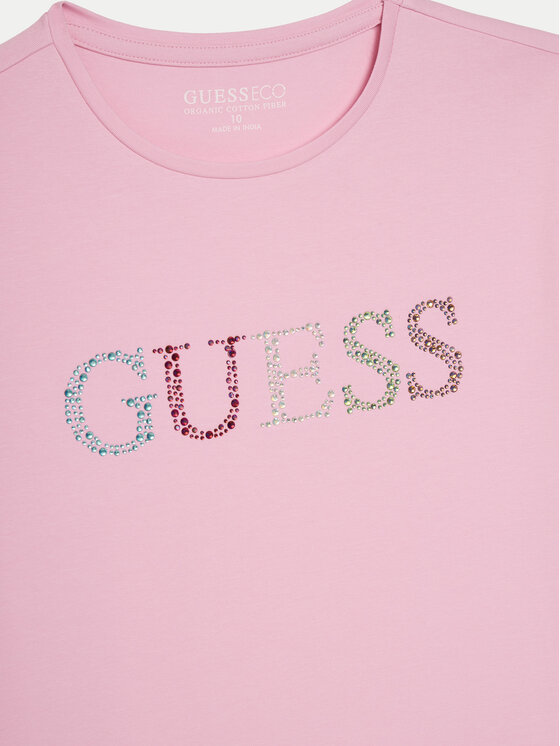 Guess Guess Majica J5GI38 J1314 Roza Regular Fit