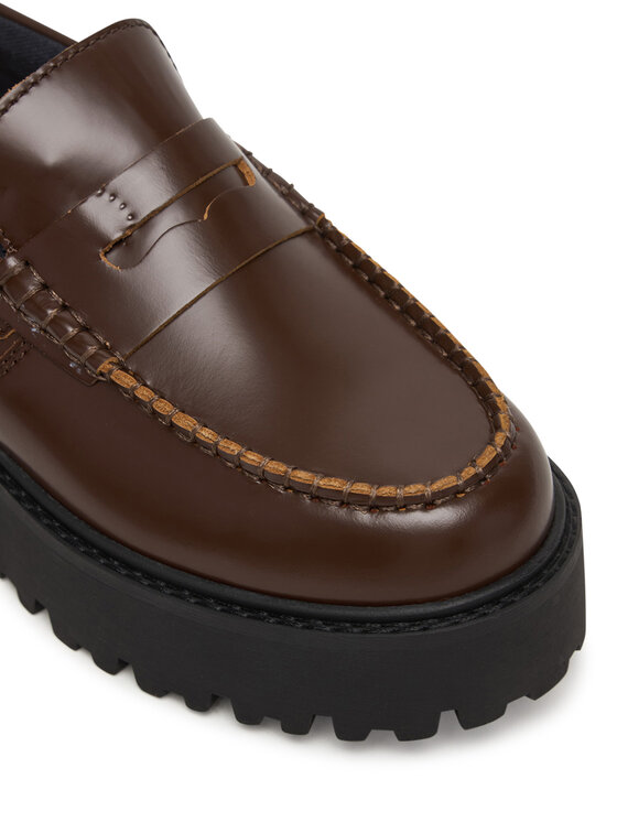 Tommy Jeans Loafersy Tommy Jeans Archive '01 Leather Loafer EN0EN03022 Hnědá