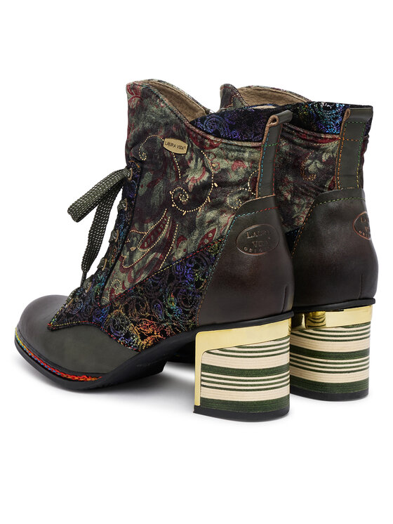 Laura Vita Botines planos Laura Vita Idcorao 12 Verde oscuro