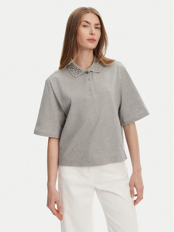Marella Marella Поло Gonzaga 2513951014 Сірий Relaxed Fit
