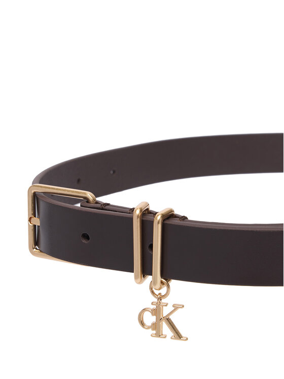 Calvin Klein Колан Calvin Klein Monogram Charm Keeper Belt 25Mm LV04F7086G Тъмнокафяв
