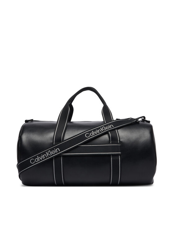 Calvin Klein Taška Calvin Klein Bold Logo Webbing Weekender LV04D3461G Čierna
