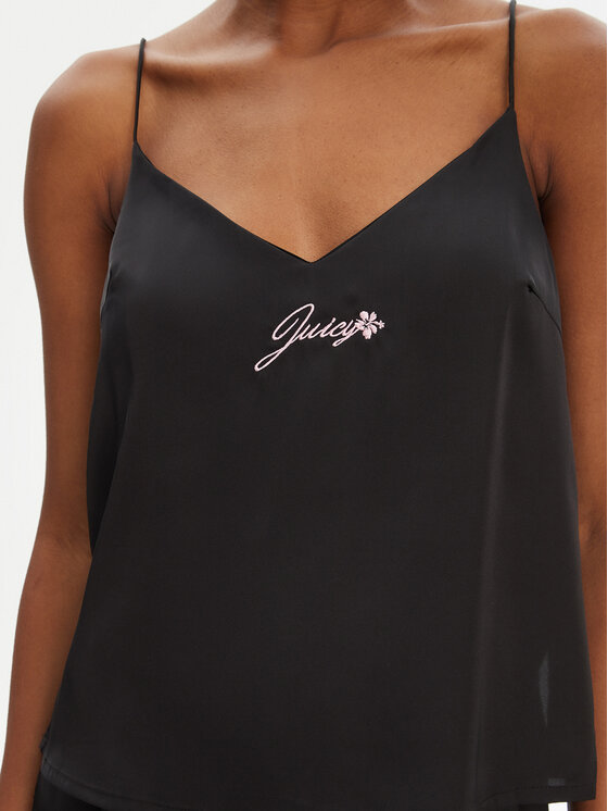 Juicy Couture Juicy Couture Zgornji del pižame JCLCT125511 Črna Regular Fit