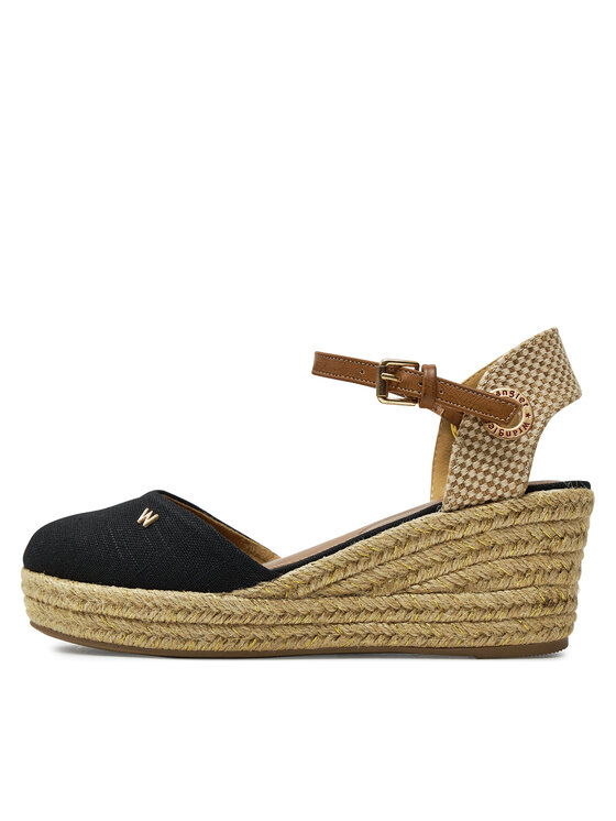 Wrangler Espadrilky Wrangler Bela Women Semi Wedge 20241055 Čierna
